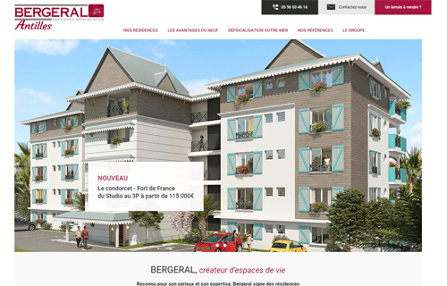 Bergeral Antilles, site vitrine